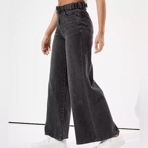 American Eagle super wide black jeans
